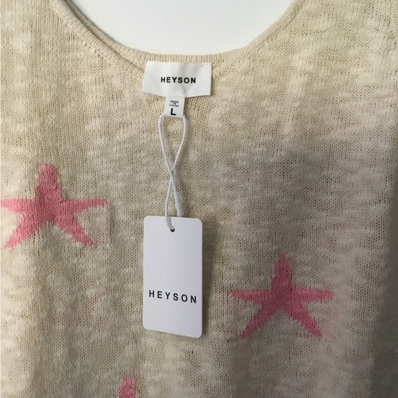 Sweater Tank Top with Stars and Raw Edge Hem Line - Picture 2 of 3